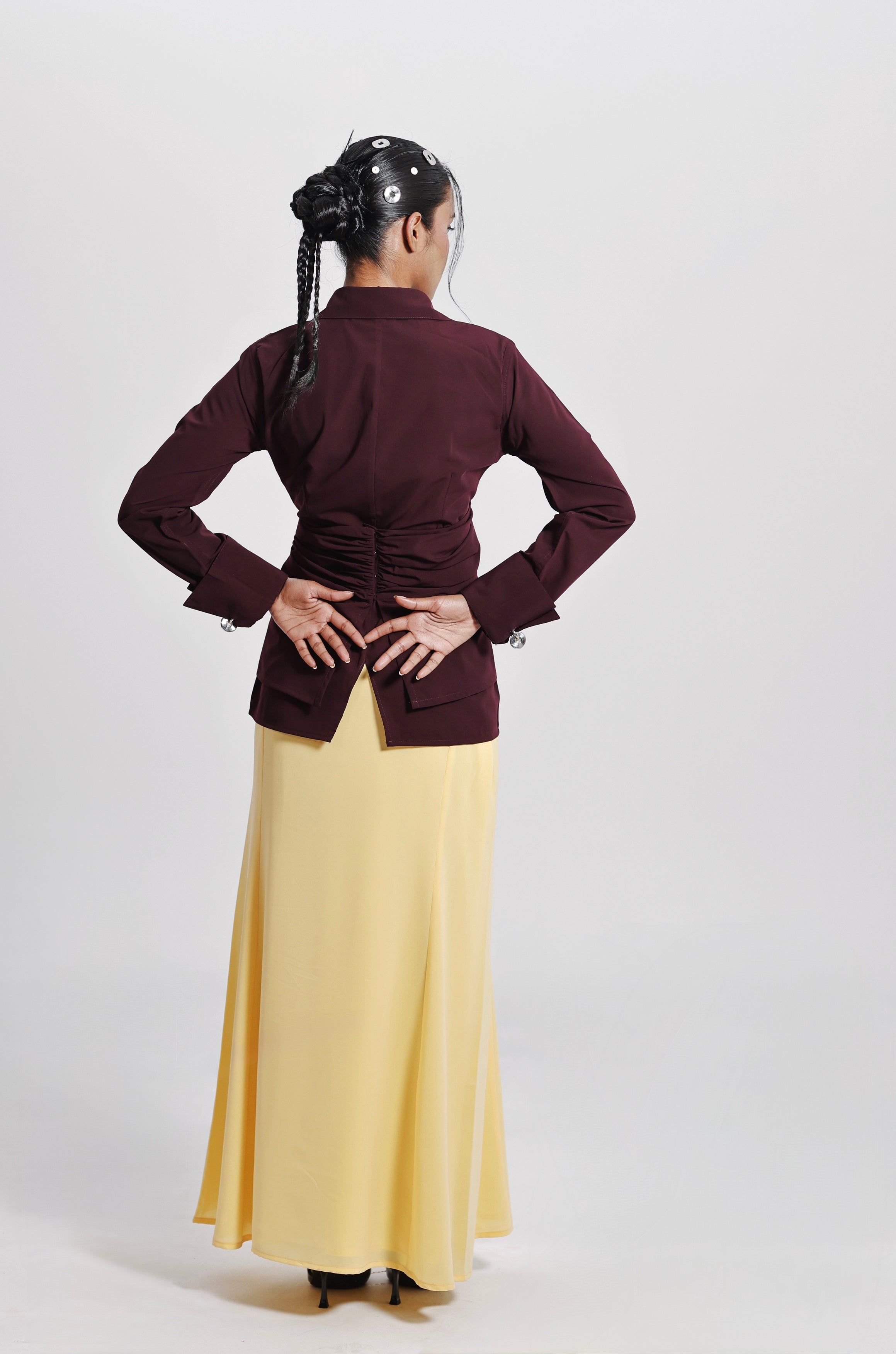 WRAPPED IN YOU SHIRT WITH THE BUTTER GLOW SKIRT CO-ORD SET